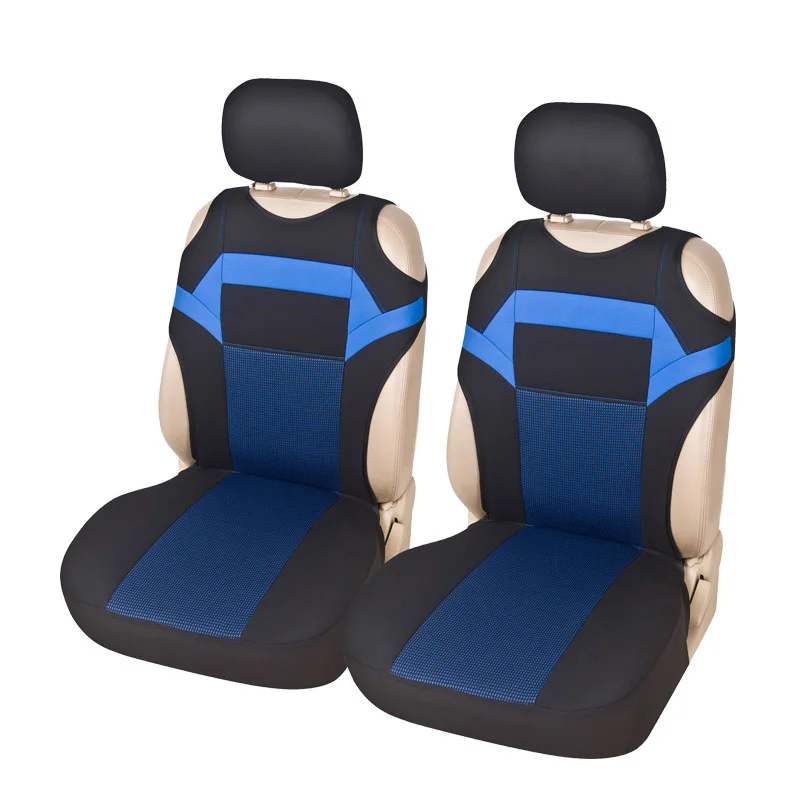 blue seat cover Чехол для автокресла с дизайном T-Shirt, универсальный чехол для передних сидений, защита для автокресла, 2 шт., чехол для сиденья, 3 цвета - Название цвета: blue seat cover