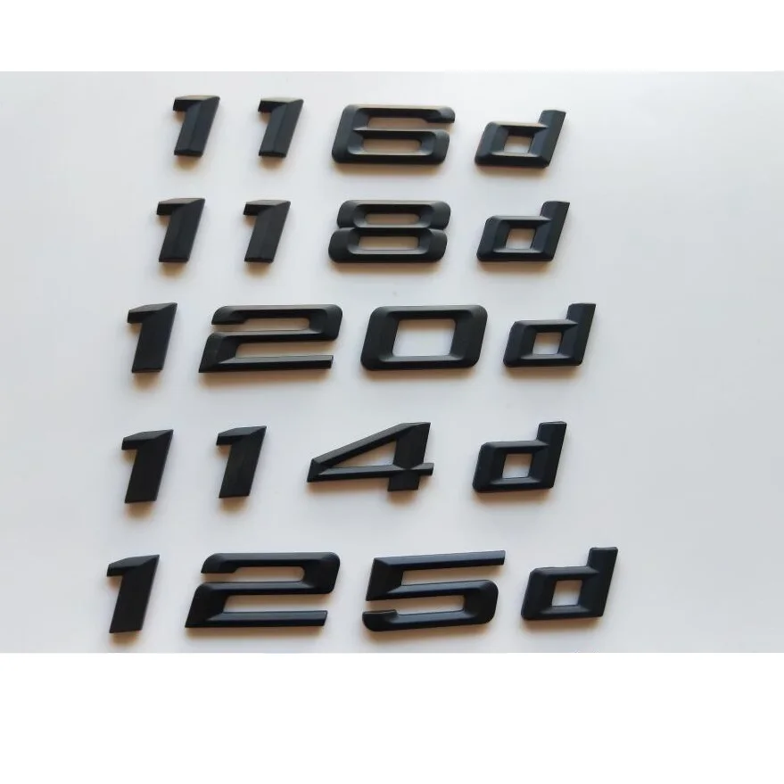 Черная эмблема 112d 114d 116d 118d 120d 125d 130d значки с задними цифрами для BMW 1 серии E81 E82 E83 E87