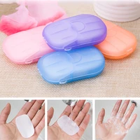 20pcs disposable soap paper travel soap paper washing hand bath clean scented slice sheets camping hiking mini paper soap