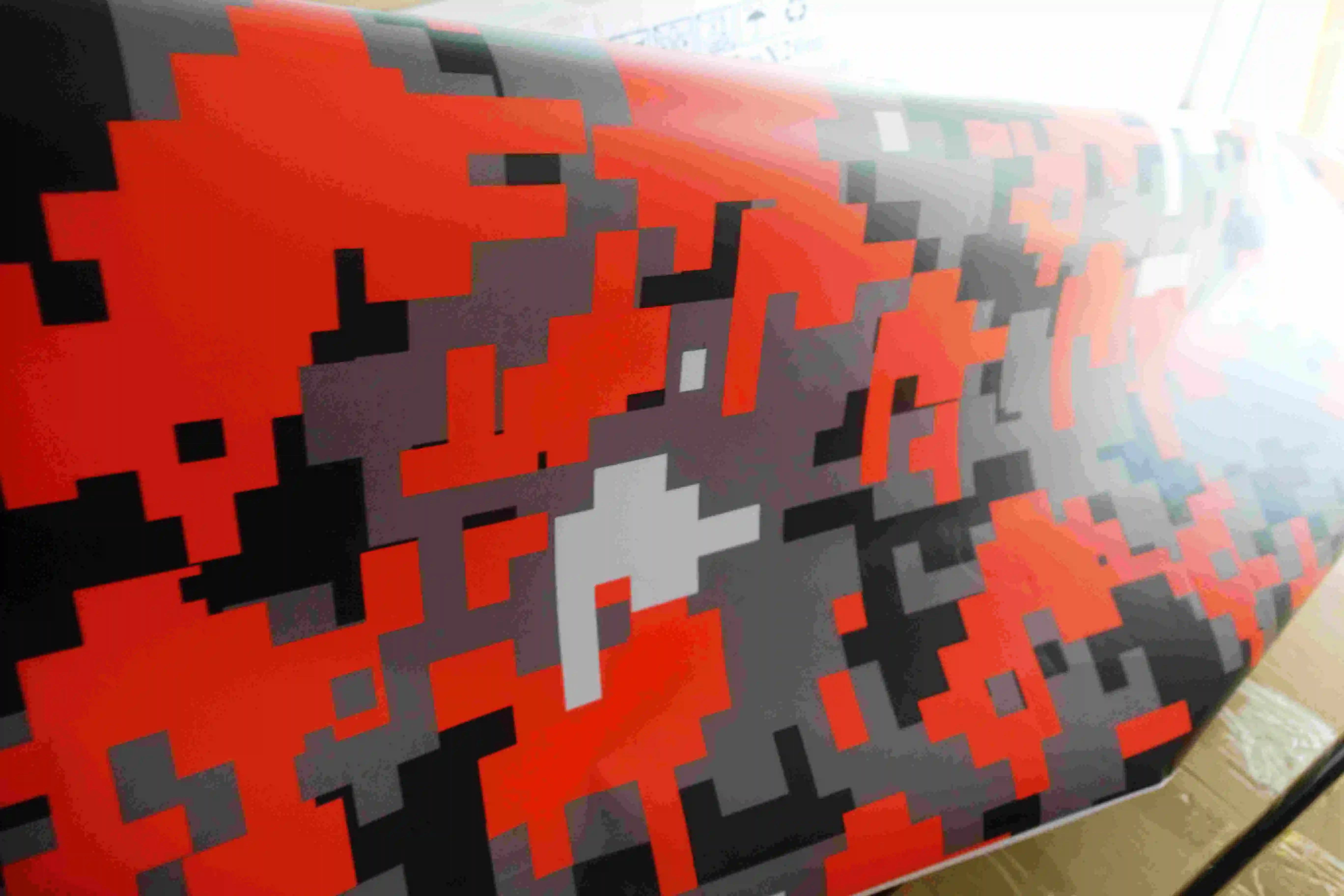 100cm x 50cm Orange digital Camouflage Vinyl stickers for phone laptop bike covering skin With Air free Self adhesive PROTWRAPS |