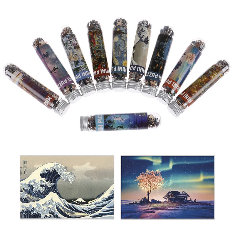 

Mini 150 Piece Tube Beautiful Scenery Puzzles Toys for Children Adults Learning Education Brain Teaser Assemble Toy Games