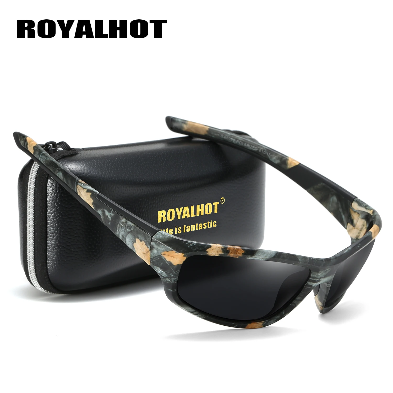 RoyalHot мужские женские Поляризованные черные и красные спортивные солнцезащитные