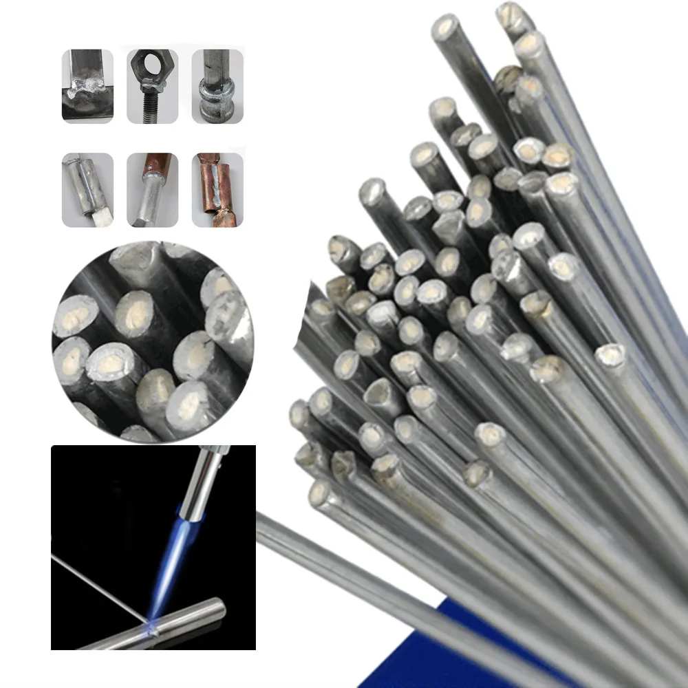 

Iron Universal Easy Copper Aluminium Cored Melt Low Temperature Welding Soldering Wire Flux Fux cored Electrodes Rods Brazing