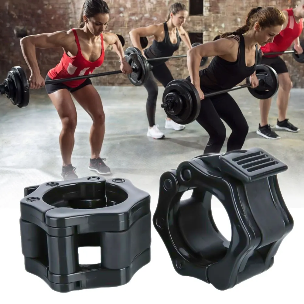 

2 Pcs 25mm Spinlock Collars Barbell Collar Lock Dumbell Clips Clamp Weight Lifting Bar Gym Dumbbell Fitness Body Building