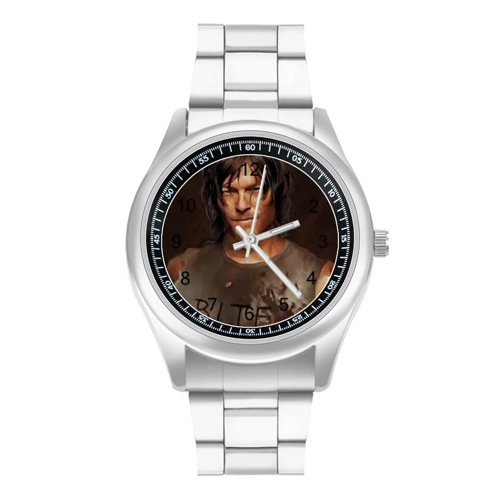 Daryl Dixon Quartz Watch Photo Colored Wrist Watch Steel Boys Gym Photo Wristwatch