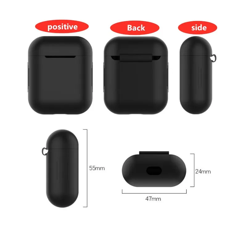 

Soft Silicone Case Charging Box Bag For Apple airpods 1/2 case Protective Bluetooth Wireless Earphone Cover For airpods 3 case
