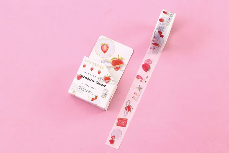 Милые ленты для фруктов Васи Kawaii клейкая лента цветок маскировки ленты для детей Скрапбукинг DIY фото принадлежности для альбома канцелярские принадлежности