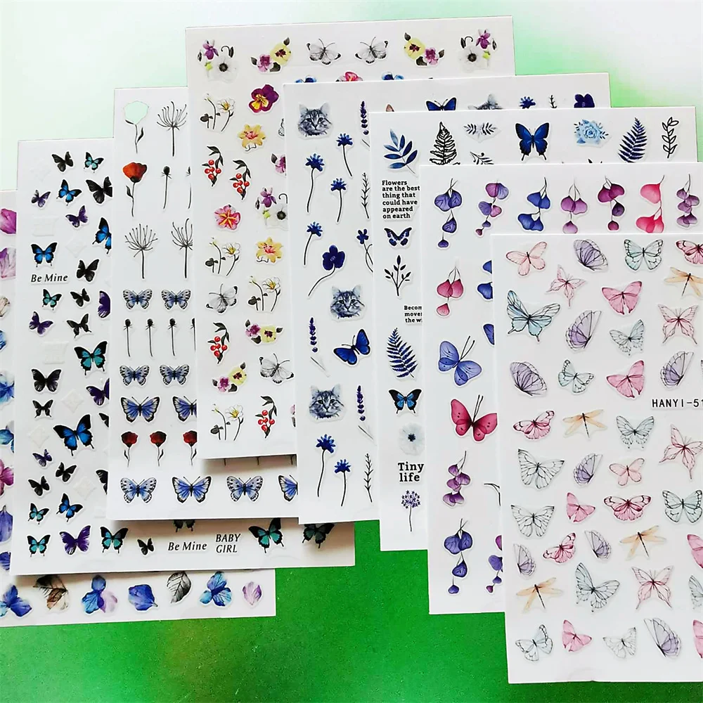 

Cartoon Butterfly nail stickers 3D Back glue Nail decal Nail sticker Nail decoration Nail art Nail tool Nail ornament