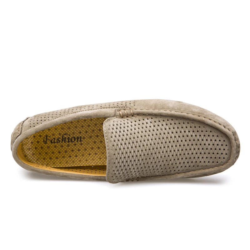 Мужские лоферы дышащая повседневная обувь из натуральной кожи без шнуровки