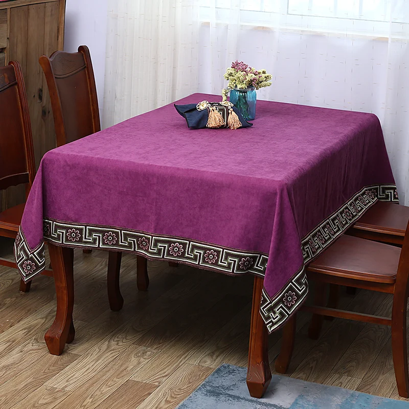 Однотонная простая прямоугольная скатерть новинка китайский стиль Лоскутная