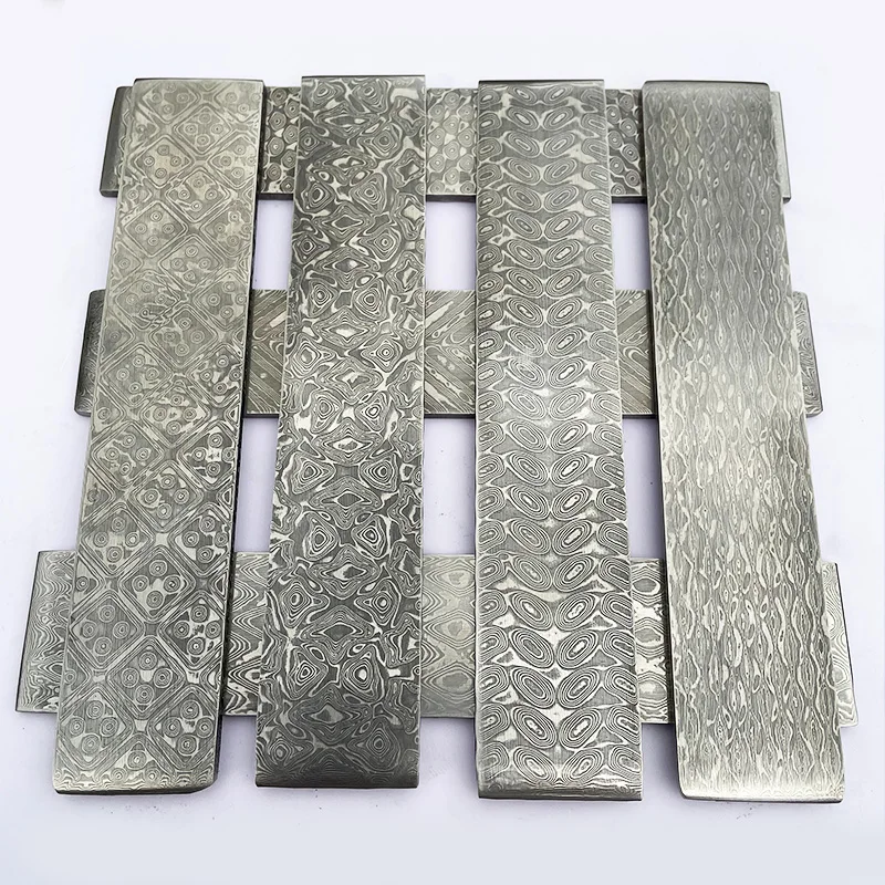 Padrão Vg10 Sanduíche Aço Damasco para Faça Você Mesmo Requintado Faca de Fazer Lâmina de Faca de Aço Inoxidável em Branco Foi Tratamento Térmico Novo