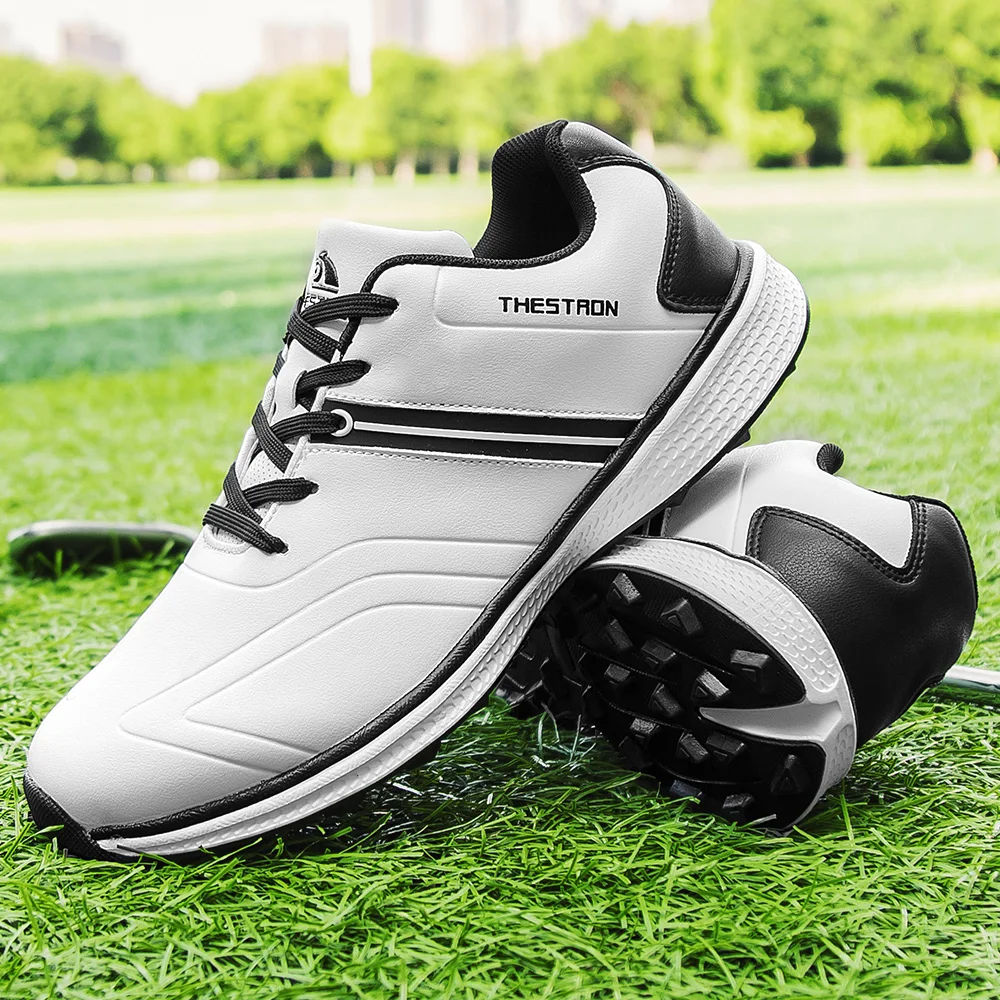 الأصلي جلد حذاء جولف الرجال الرياضة حذاء جولف المدربين مريحة جولف جولات أحذية رياضية رجل الغولف أحذية خفيفة الوزن لاعب الغولف