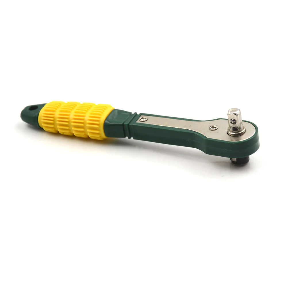 

Mini Rapid Ratchet Wrench 1/4" Screwdriver Rod Quick Socket Wrench Tools yellow