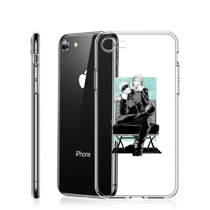 

Hot Anime Jujutsu Kaisen Phone Case Transparent for Clear iPhone 11 12 8 7 6 6S Plus X 5S SE 2020 XR mini pro XS MAX