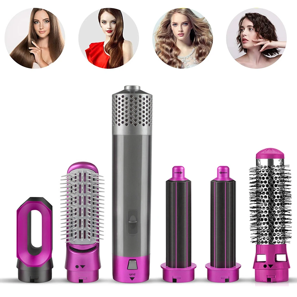 

Airwrap Styler Hair Curling Wand 5 In1 Negative Ion Hair Curler Straightener Electric Blow Dryer Comb Detachable Hair Brush Kit