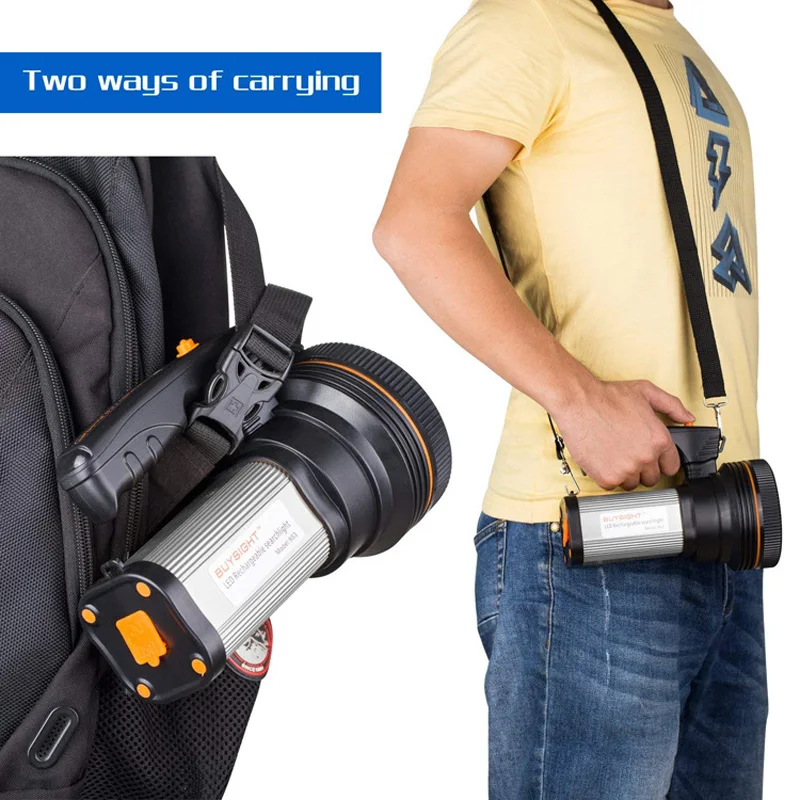 Супер яркий прожектор светодиодный фонарь USB Перезаряжаемые ручной фонарик с 6000