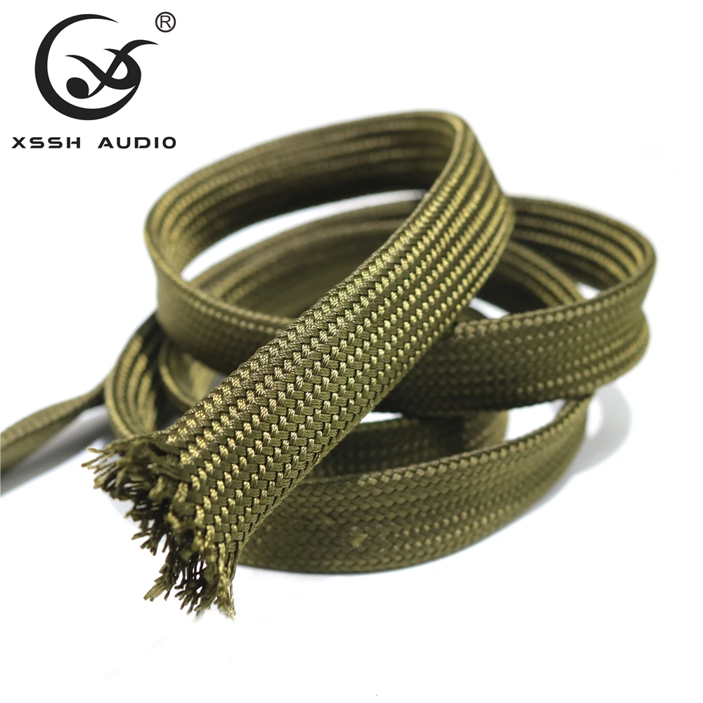 10 meters 5mm 8mm 15mm 20mm 25m Green Cotton Speaker Power Audio Wire Special Shock Absorber Braided Sleeve Cable Tube Sleeves