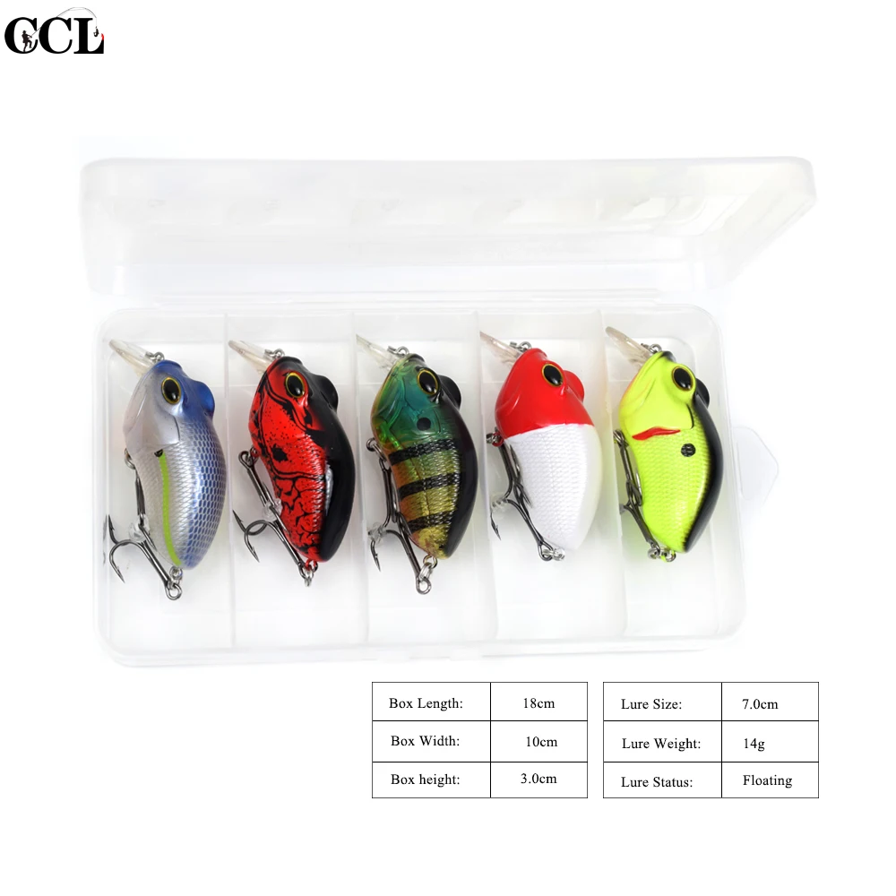 

7cm 14g Artificil Hard Bait Floating Crankbait Fishing Tackle With NO.4 Hooks In Ocean River Lake For Catfish Pike Bass(Weever)