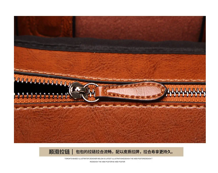 Genuine leather Women handbags New handbags Cross-border goods Simple handbag Ms. Briefcase Shoulder Messenger