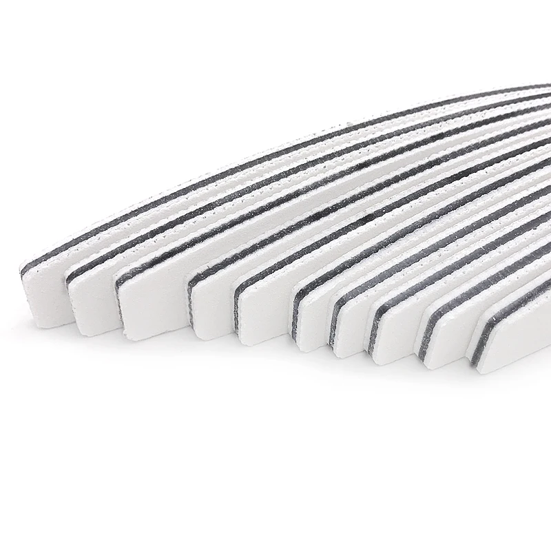 

10Pcs Nail File Buffer Block Nail Art Sanding Buffer Files For Salon White 240/240 Grit Manicure UV Gel Tips Washable Files Nail