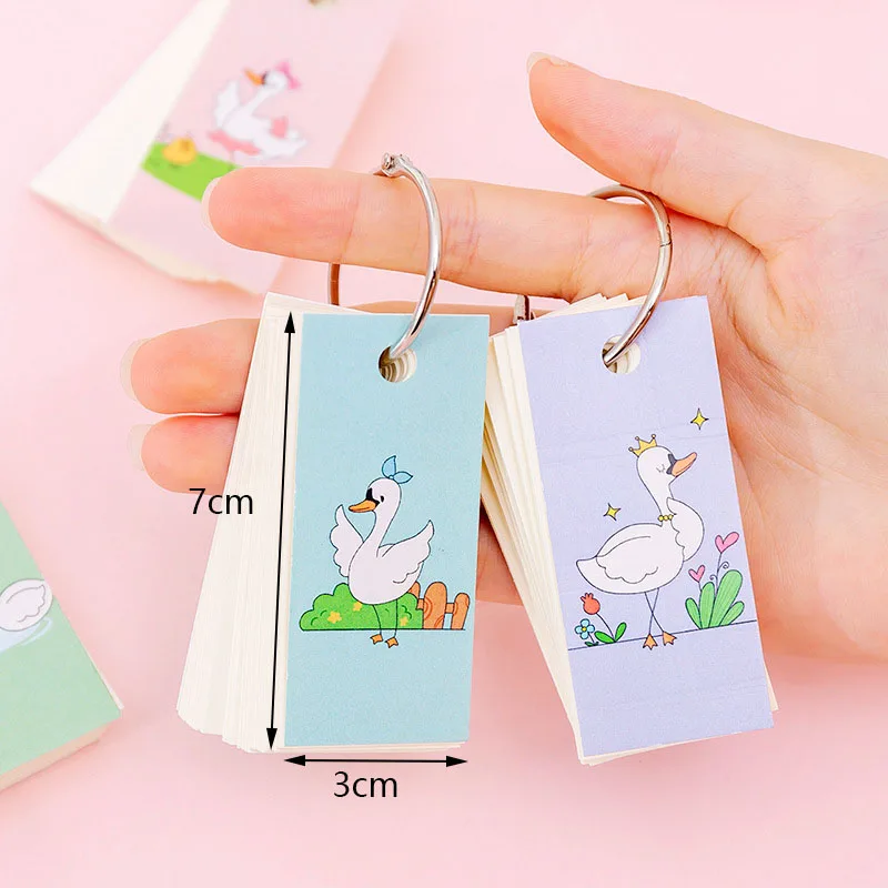 100 листов мультфильм Лебедь портативный блокнот английский язык слово книга мини