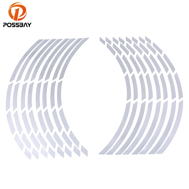 Автомобильные наклейки на колеса POSSBAY для мотоцикла велосипеда Стайлинг полоса