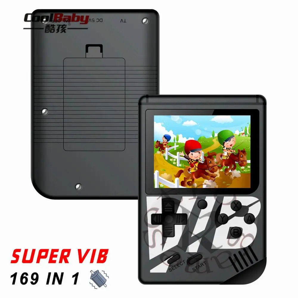 Портативная Вибрирующая игровая консоль coolbaby VIB 169 встроенных игр поддержка ТВ