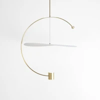 nordic gold iron paint single head chandelier creative restaurant bedroom livingroom led lighting acrylic hanging pendant lamp