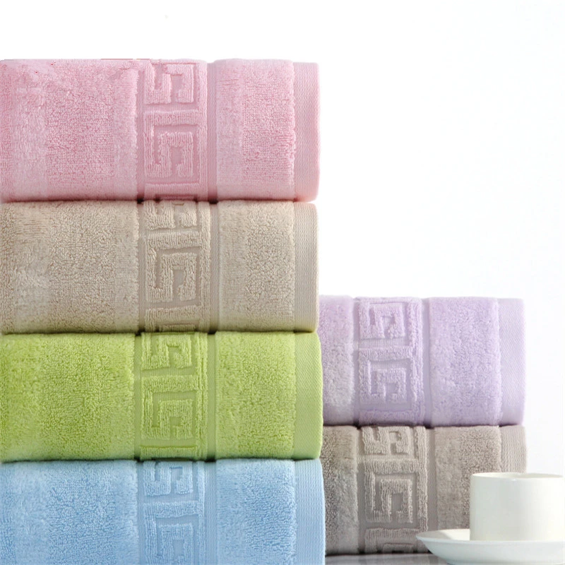 

70x140cm 100% Cotton Thicken Geometry Bath Towel Bathroom Spa Beach Towel Washcloth For Adults