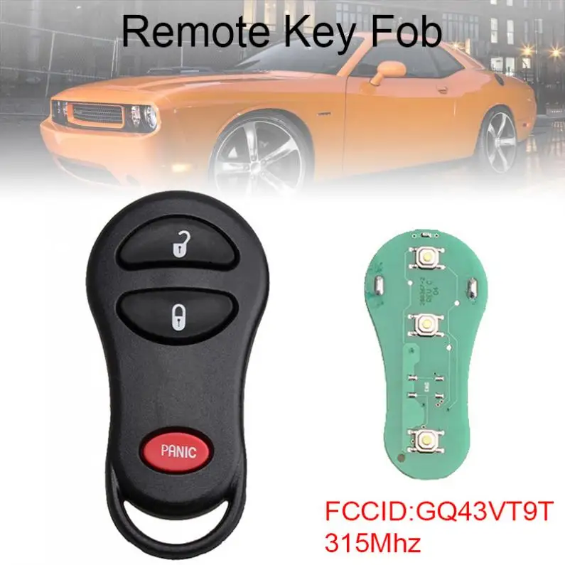 315 МГц 3 кнопки умный телефон GQ43VT9T подходит для 1999 ~ 2004 Jeep Grand Cherokee|Ключ от авто| |