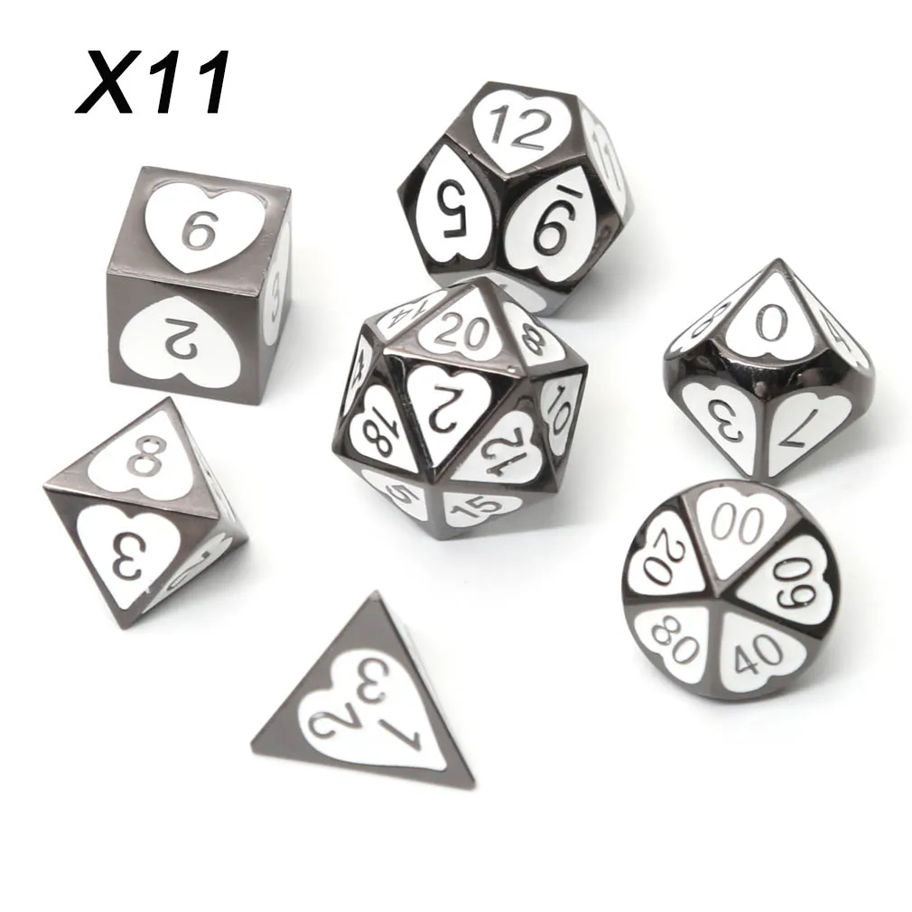 Новые металлические игральные кости DND комплект многогранные ролевые игры