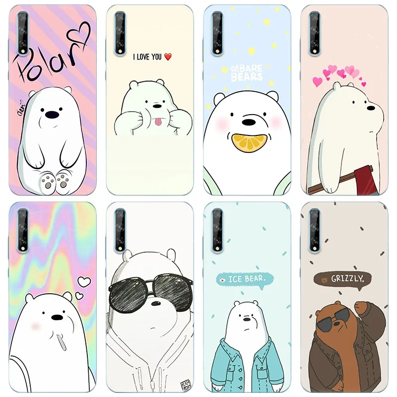 hot funny cartoon bear soft silicone phone case for huawei y5 lite 2018 y6 y7a y9a prime 2018 y9 2019 y9s y5p y6p y7p y8p cover free global shipping