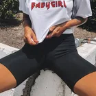 Женские летние велосипедные шорты, эластичные базовые шорты, однотонные черные шорты для женщин, женская одежда, брюки, спортивные штаны Strike