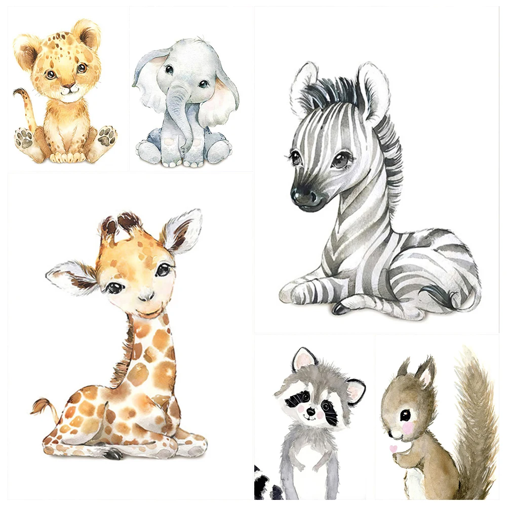 

Full Drill Diamond Painting Embroidery Cartoon Animal Zebra Giraffe Lion Elephant Home Children Room Wall Decor Art Picture Gift