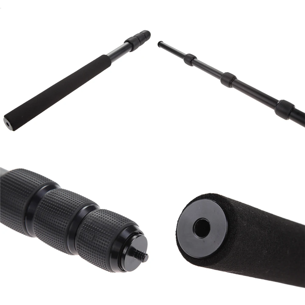 Microphone Boom Pole Extensible Micro Mic Stand Holder 3 Section Boompole 67.5inch Extension Recording Accessories Stereo Video |
