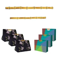 33 cm40 cm length perfect tote purse clutch bag wooden handles frame box handbag bamboo handle rattan purse hanger handles