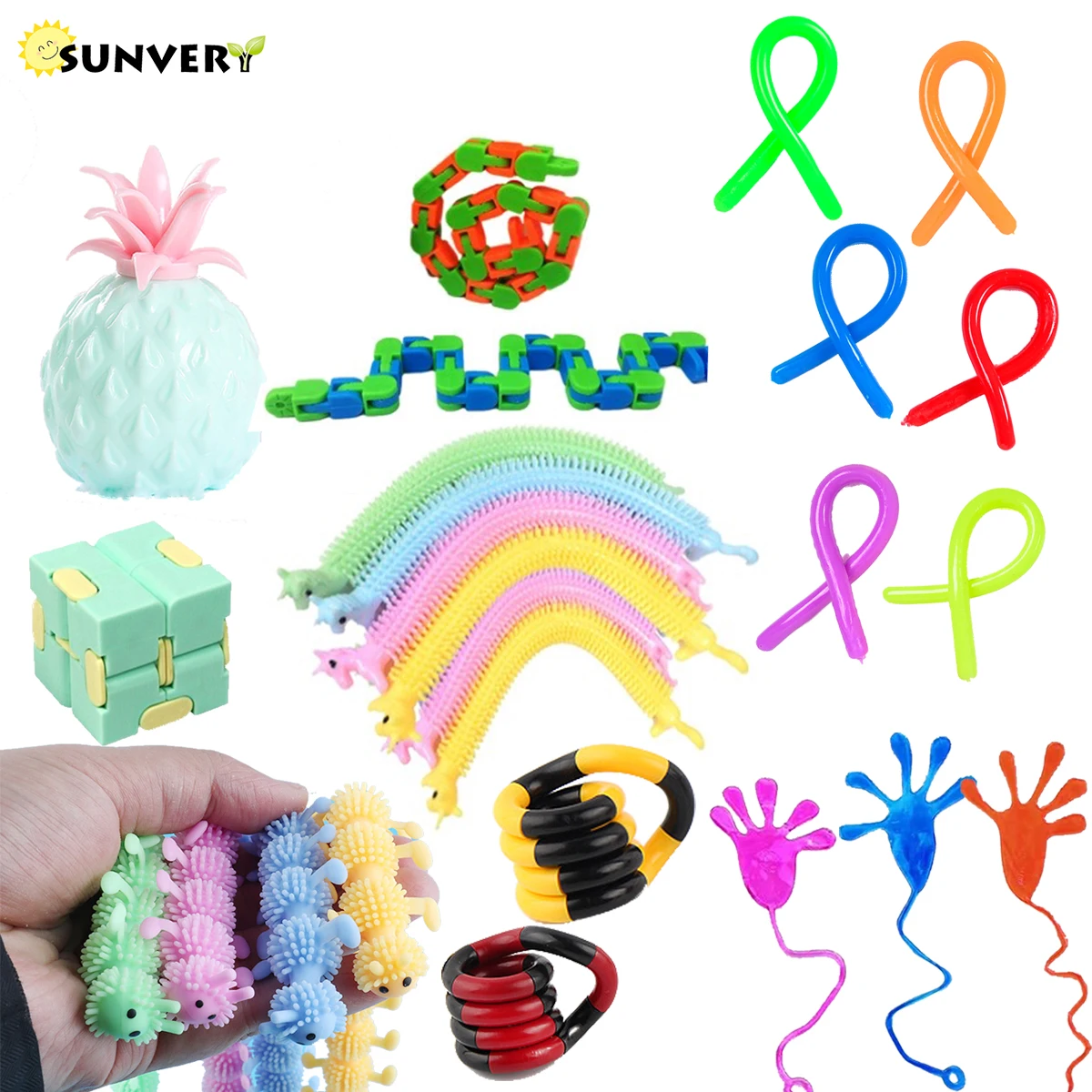 

New fidget toys pack anti-stress toys package set adult figet toy mystery box toys Poppit globbles Antistress sensory hand game