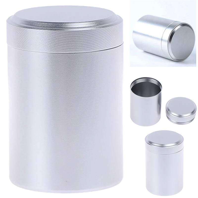 

1 Piece Silver Metal Sealed Can Airtight Smell Proof Container Aluminum Herb Stash Tea Jar Storage Boxes Containers
