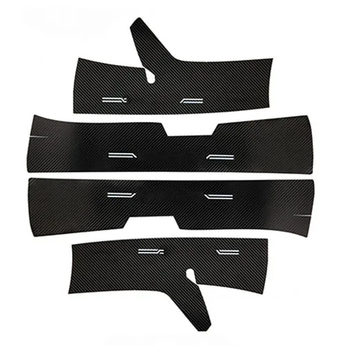 Interior For Toyota Corolla Carbon Fiber Leather Interior Exterior Threshold Door Sill Decoration Strip Welcome Pedal - Название цвета: Interior