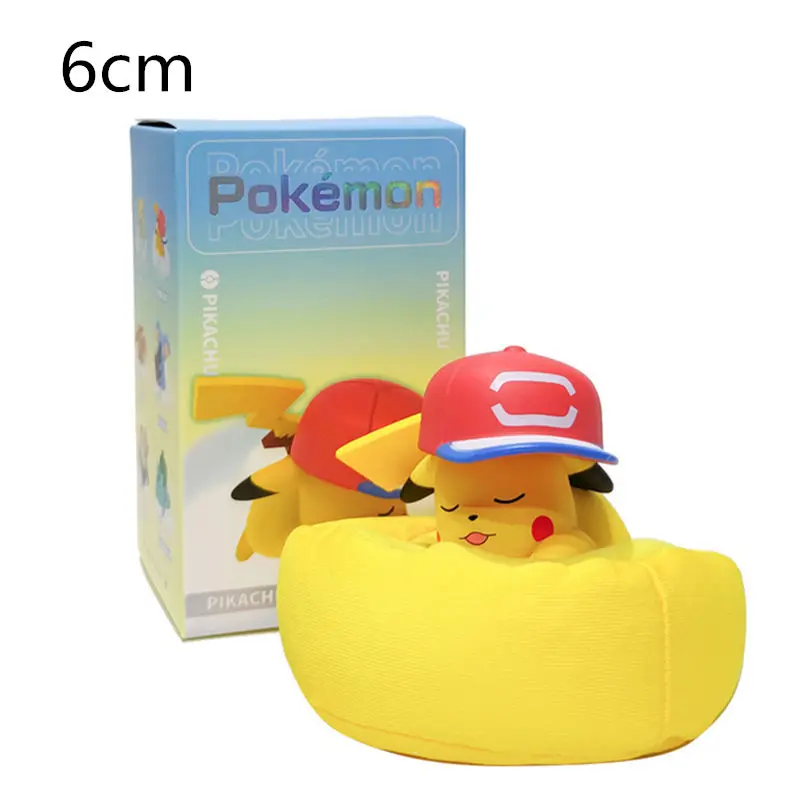 

TOMY Original Pokemon Figures Dolls Collection Cartoon Pokémon sleep Series Pikachu pokemon Ornaments Model Birthday Toys gift