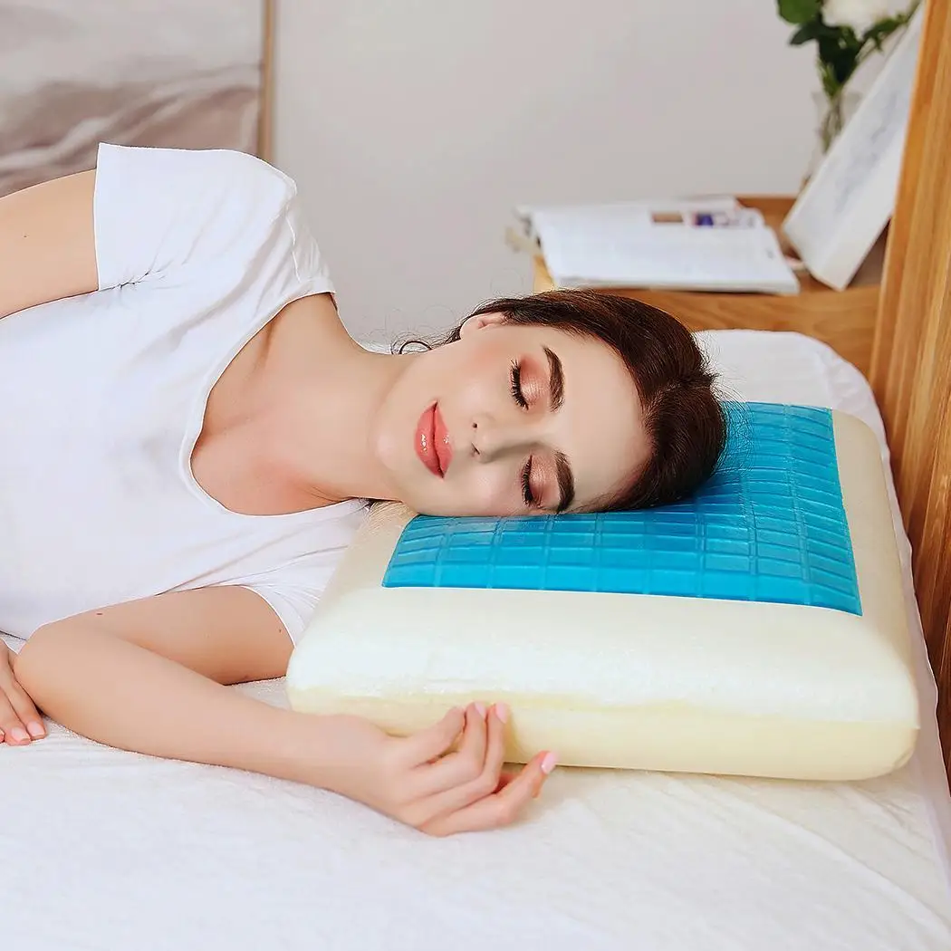 

Охлаждающая гелевая Подушка для кровати с эффектом памяти, подушка для сна с медленным восстановлением формы, постельное белье 24x20,5X5,9 дюйма