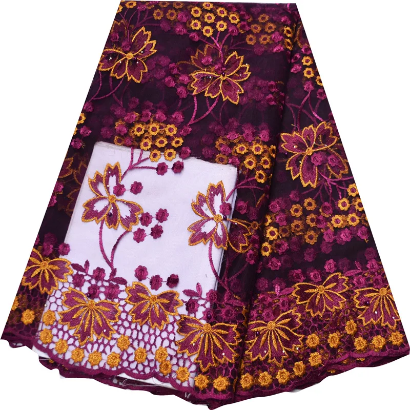 Французская сетчатая кружевная ткань Африканский шнур Высококачественная