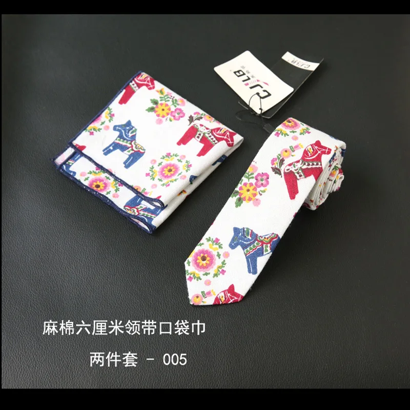 

Sitonjwly Mens Skinny Neckties+Pocket Square Set for Man Business Cotton Floral Printed Neck Tie handkerchief Set Custom LOGO
