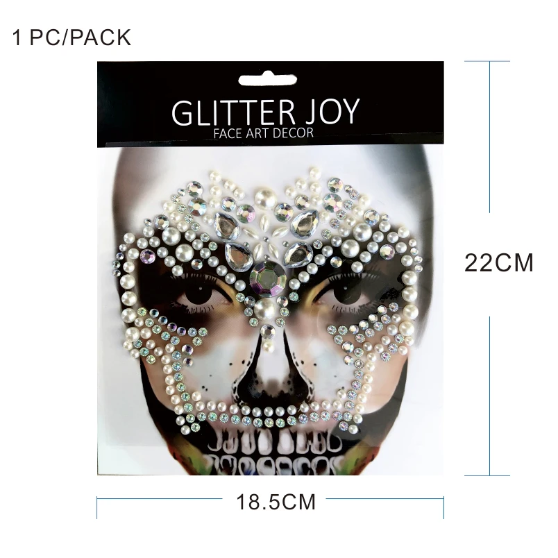 HFG11 1 шт. белый искусственный жемчуг и прозрачный драгоценный камень стикер для