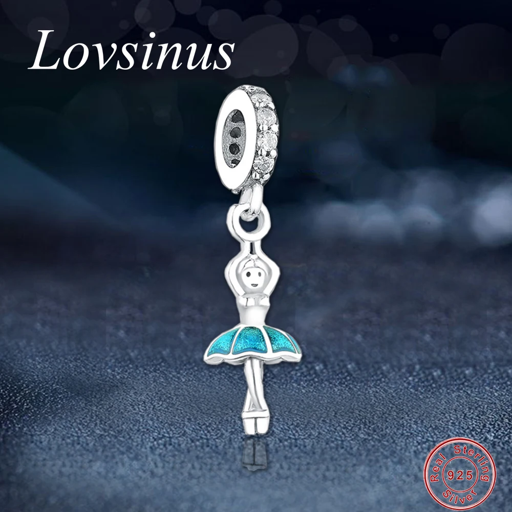 Новинка лета 2018 бусины балерины из стерлингового серебра 925 пробы подходят к