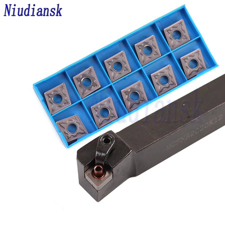 

1pc MCFNR2020K12 MCFNR2525M12 External Turning Tool Holder MCFNL CNC Lathe Tools 10pcs CNMG1204 Carbide Inserts Lathe Tool Suit