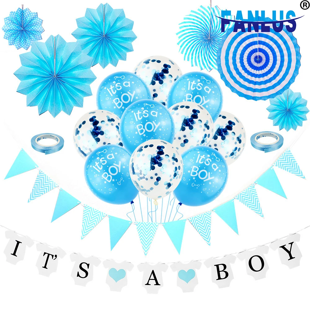 40 шт./компл. детские украшения для душа баннер мальчиков и девочек дня рождения