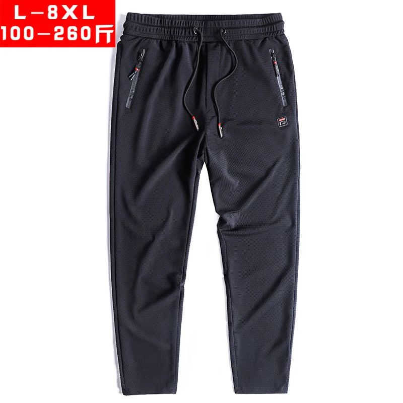 

2020 Spring and summer extra large man pants men's pants cotton loose trousers Breathable big full pants plus size L-8XL