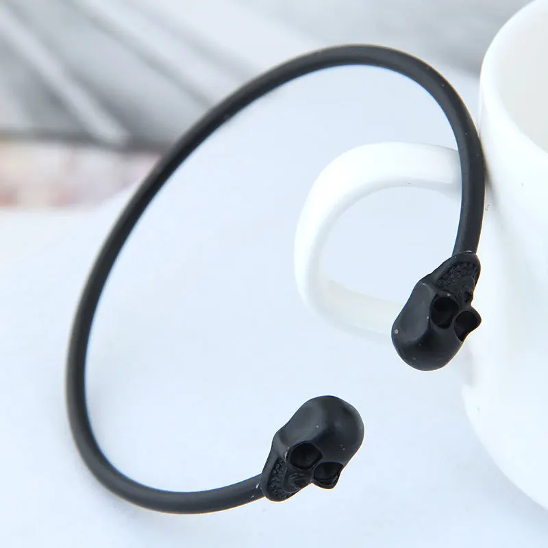 Браслет индивидуальный Ретро ювелирные изделия двусторонний череп открытый