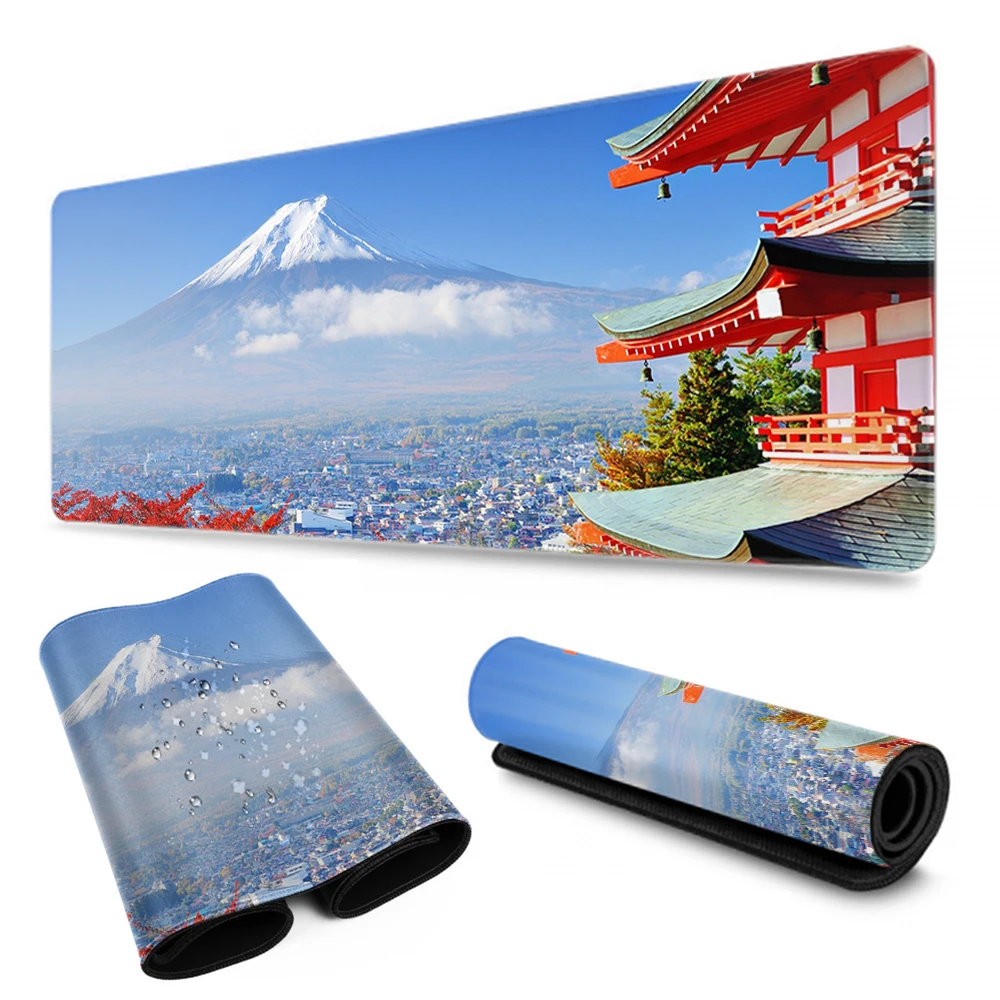

Japan mount fuji cherry blossom Rubber Pad to Mouse Game Gaming Mouse Pad Large Deak Mat 700x300mm for overwatch/cs go